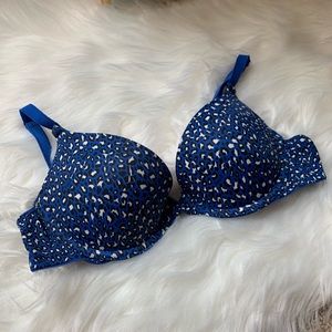 PINK Blue Leopard Wear Everywhere Push-up Bra